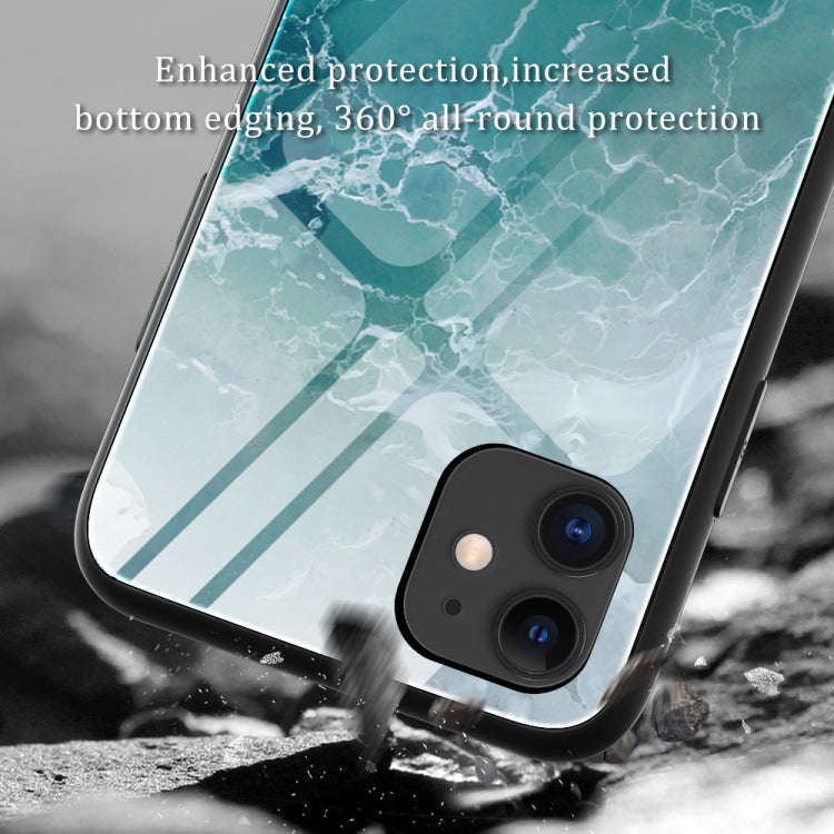 Marble Pattern Glass Protective Case, For iPhone 12 mini, For iPhone 12 Pro Max, For iPhone 11 Pr...