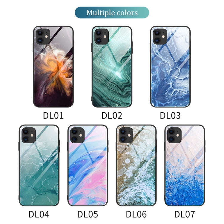 Marble Pattern Glass Protective Case, For iPhone 12 mini, For iPhone 12 Pro Max, For iPhone 11 Pr...