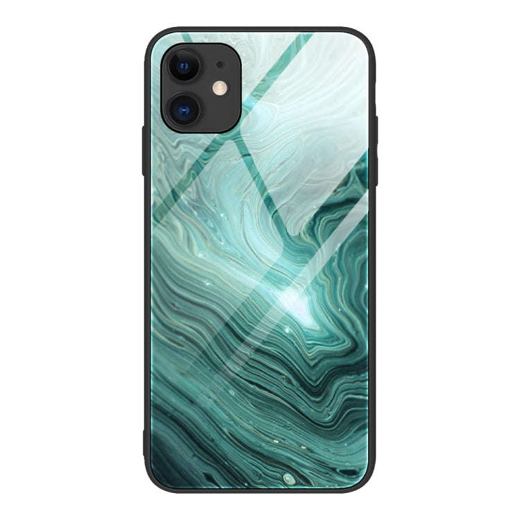 Marble Pattern Glass Protective Case, For iPhone 12 mini, For iPhone 12 Pro Max, For iPhone 11 Pr...