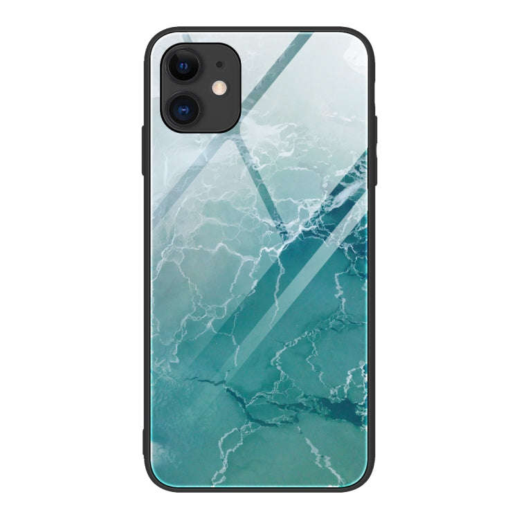 Marble Pattern Glass Protective Case, For iPhone 12 mini, For iPhone 12 Pro Max, For iPhone 11 Pr...