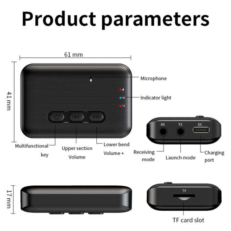 2 in 1 Car Bluetooth AUX Receiver Transmitter Bluetooth Audio Adapter, A28