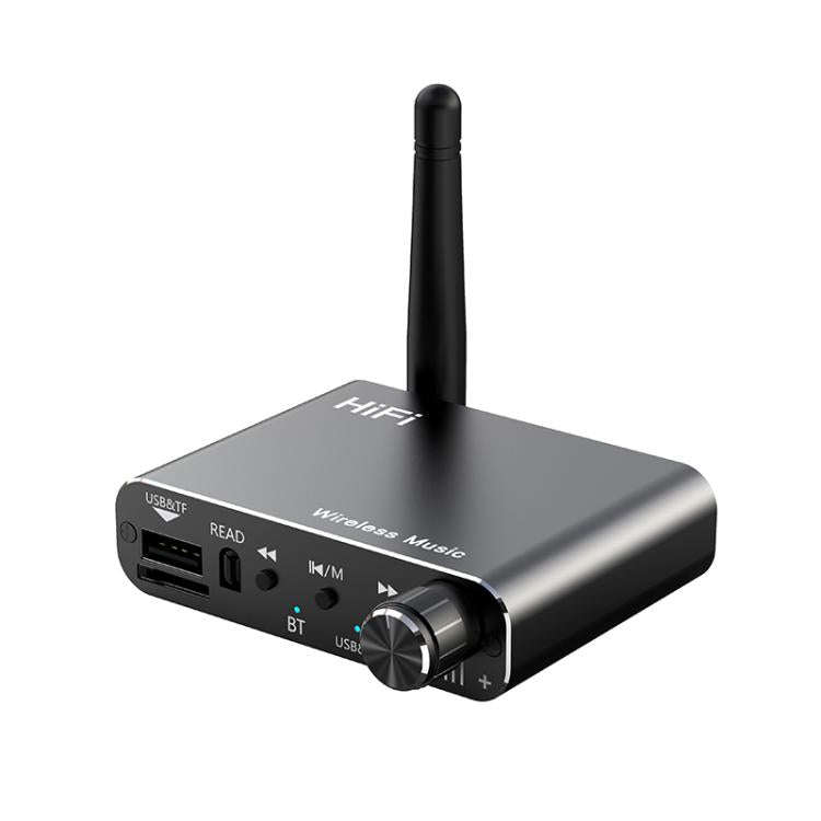 Portable Bluetooth Receiver Audio AUX Adapter Supports USB Disk, TF Card With Remote Control, D19