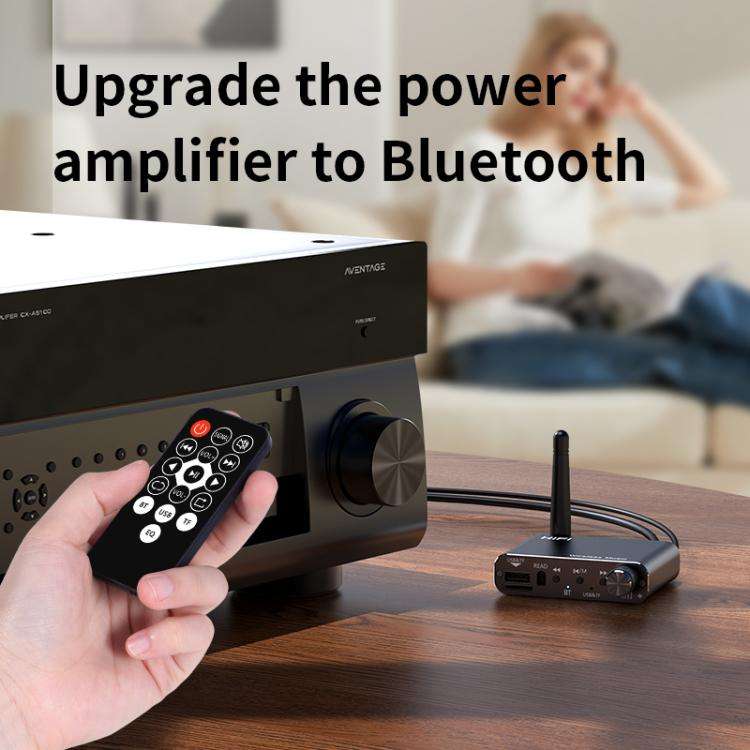 Portable Bluetooth Receiver Audio AUX Adapter Supports USB Disk, TF Card With Remote Control, D19