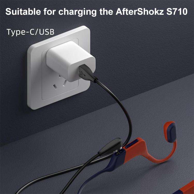 Bone Conduction Earphone Magnetic Charging Cable For Shokz OpenSwim Pro S710, USB to 4 Pin, Type-...