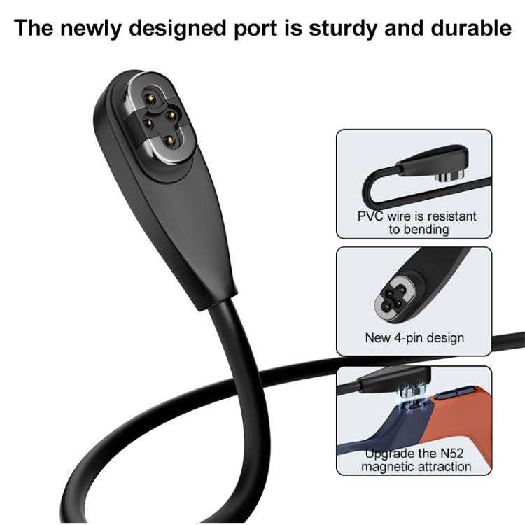 Bone Conduction Earphone Magnetic Charging Cable For Shokz OpenSwim Pro S710, USB to 4 Pin, Type-...