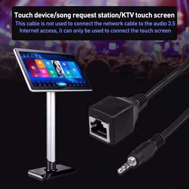 3.5mm Male to RJ45 Female Network Port Touch Screen Adapter Cable for Thunderstone