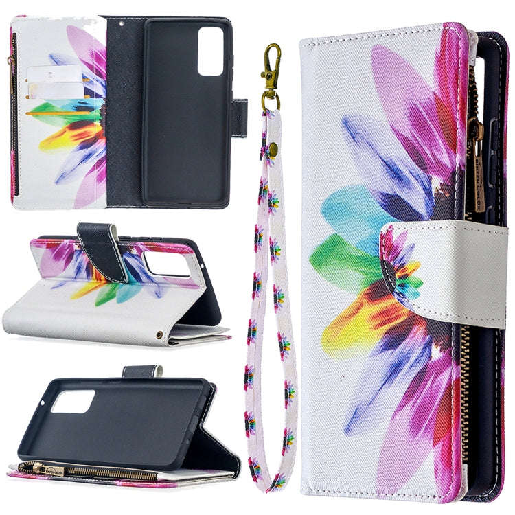 Colored Drawing Pattern Zipper Horizontal Flip Leather Case with Holder & Card Slots & Wallet, Fo...