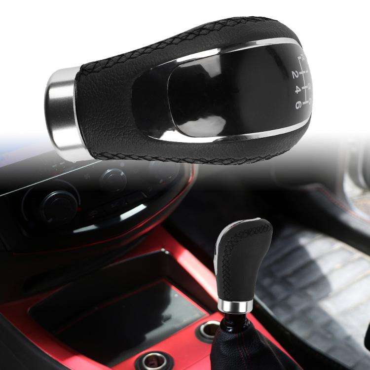 Car Manual Gear Lever Knob Leather Gear Shift Knob, with Hole