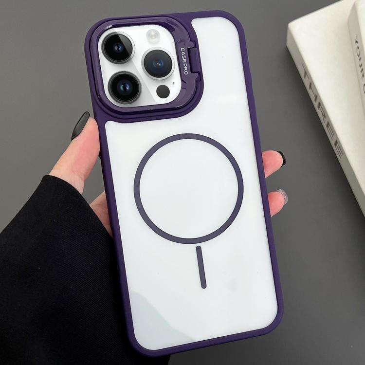 PC Lens Holder MagSafe Magnetic Phone Case, For iPhone 14, For iPhone 14 Pro, For iPhone 14 Pro M...