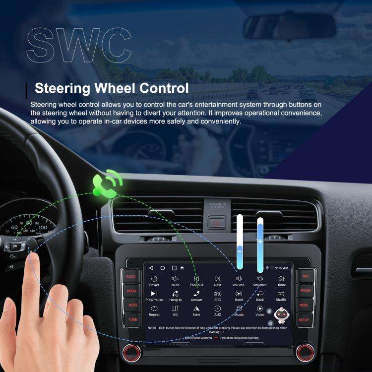 For Volkswagen Android 15 9 inch Screen Car Player Car Central Control Navigation, Standard, Stan...