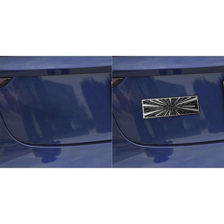 Car Tail Carbon Fiber Decorative Sticker, A, B