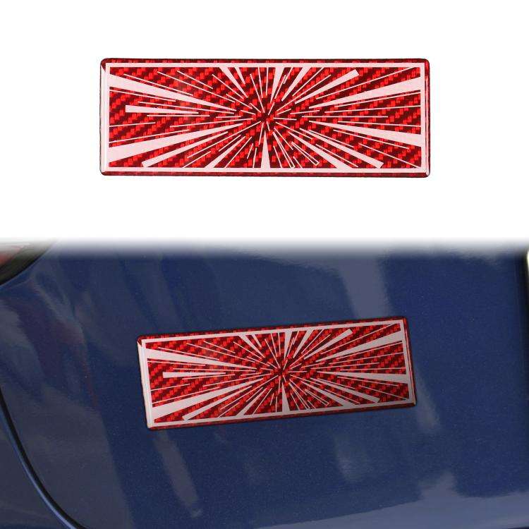 Car Tail Carbon Fiber Decorative Sticker, A, B