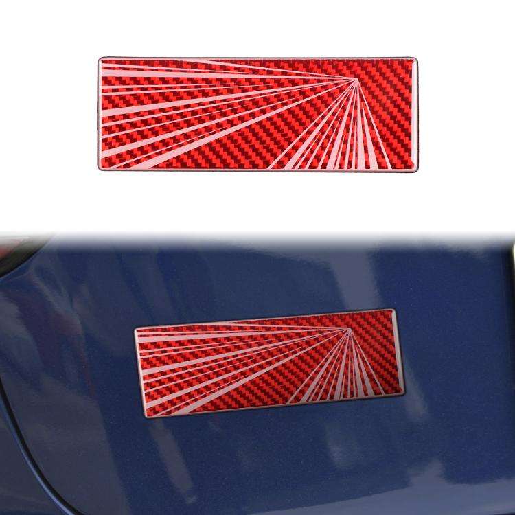 Car Tail Carbon Fiber Decorative Sticker, A, B