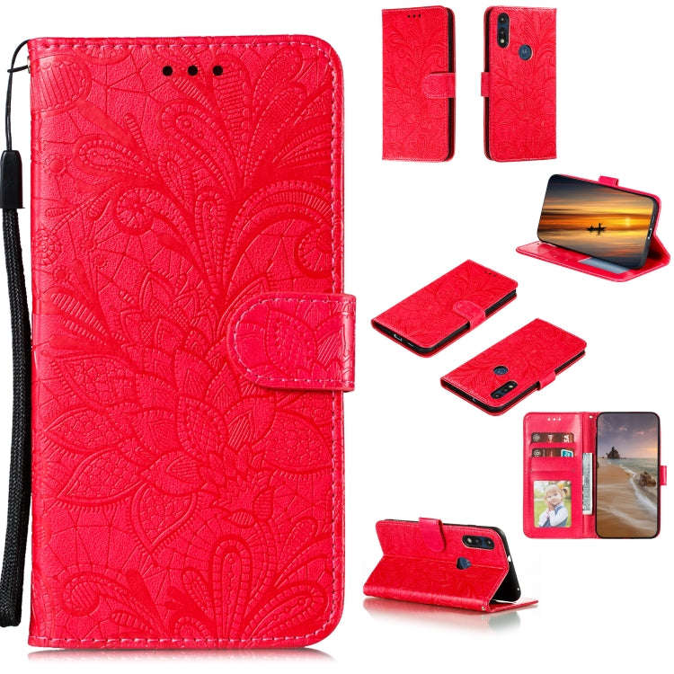 Lace Flower Horizontal Flip Leather Case with Holder & Card Slots & Wallet & Photo Frame, For LG ...