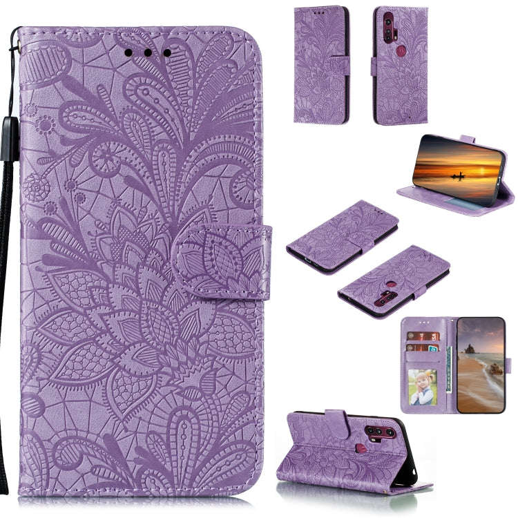 Lace Flower Horizontal Flip Leather Case with Holder & Card Slots & Wallet & Photo Frame, For LG ...
