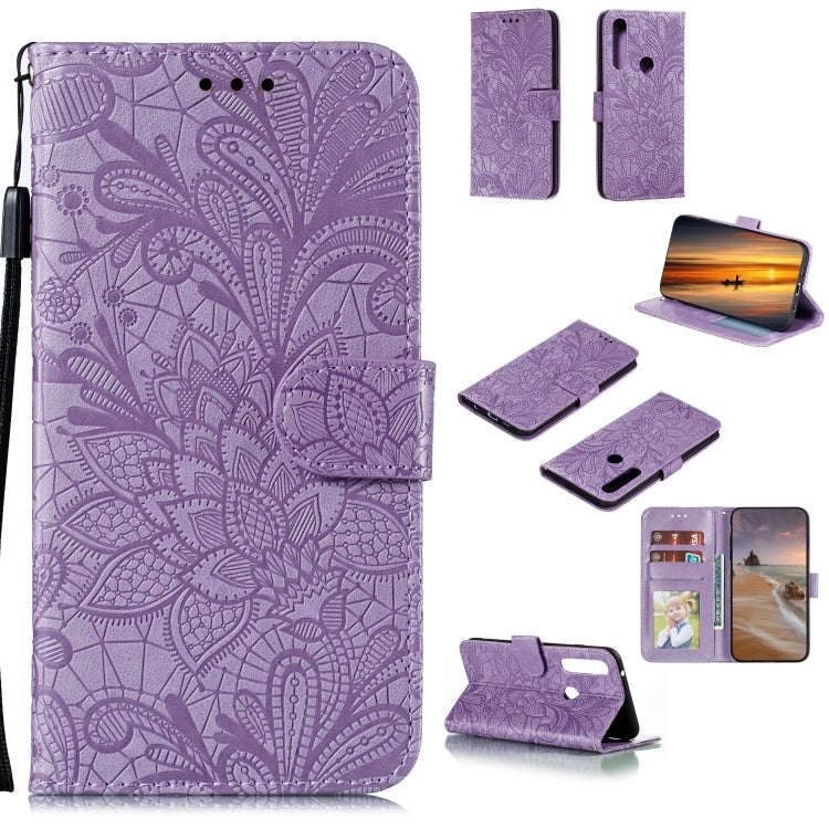 Lace Flower Horizontal Flip Leather Case with Holder & Card Slots & Wallet & Photo Frame, For LG ...