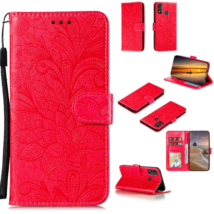 Lace Flower Horizontal Flip Leather Case with Holder & Card Slots & Wallet & Photo Frame, For LG ...