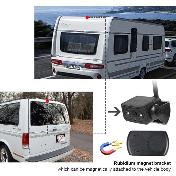 Magnetic Solar 2.4G Wireless WiFi Car Rear View Reversing Camera with Remote Control Switch, Car ...