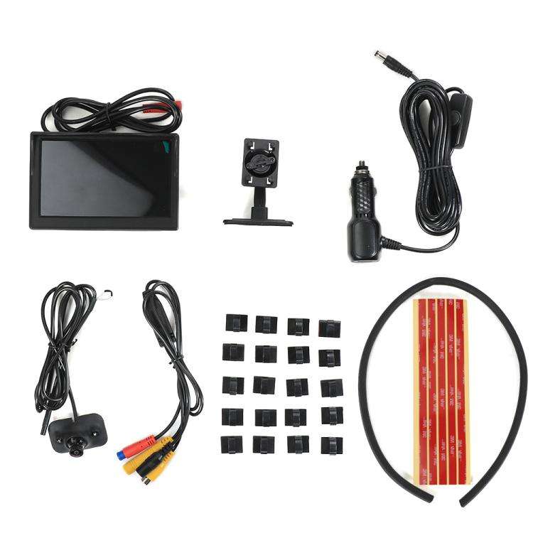 1080P 5 inch HD Display Screen Side Front Blind Spot Camera Image Assistance System Kit, Side Fro...