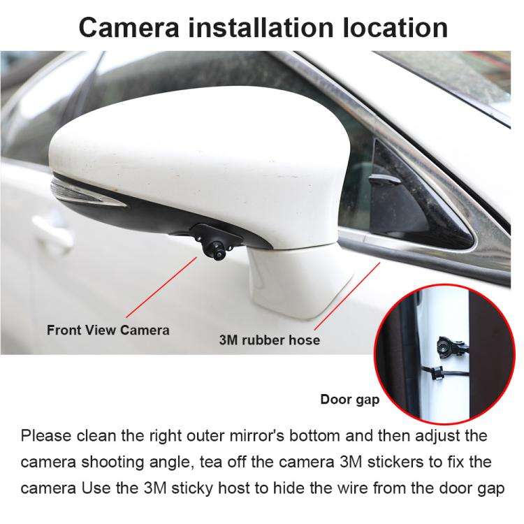 1080P 5 inch HD Display Screen Side Front Blind Spot Camera Image Assistance System Kit, Side Fro...