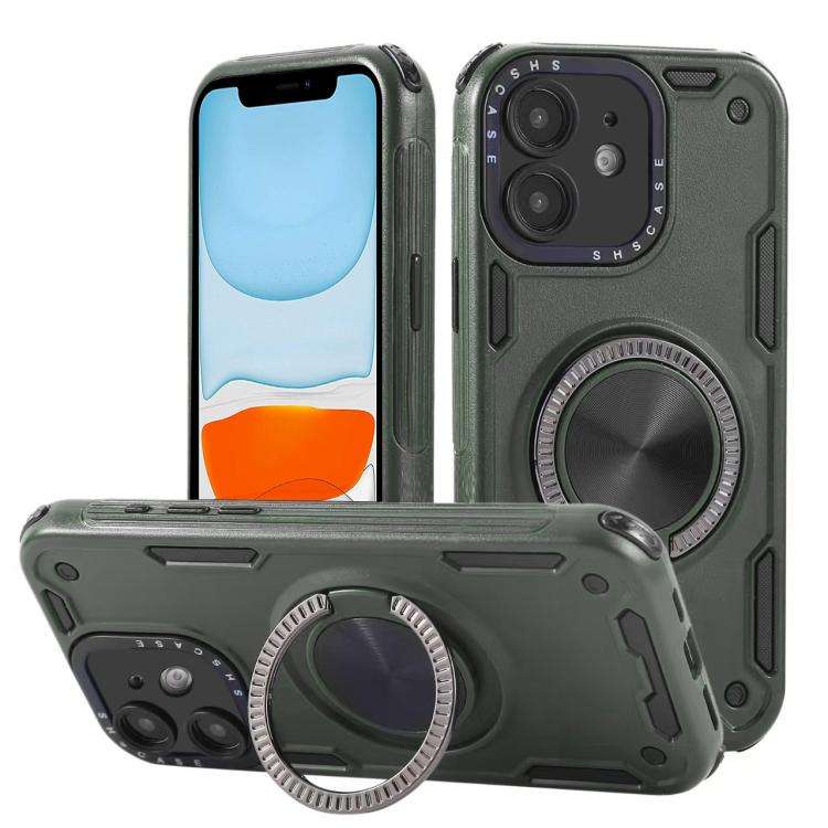 Three-core Mecha 360 Degree Rotation Magnetic Holder Phone Case, For iPhone 12, For iPhone 12 Pro...