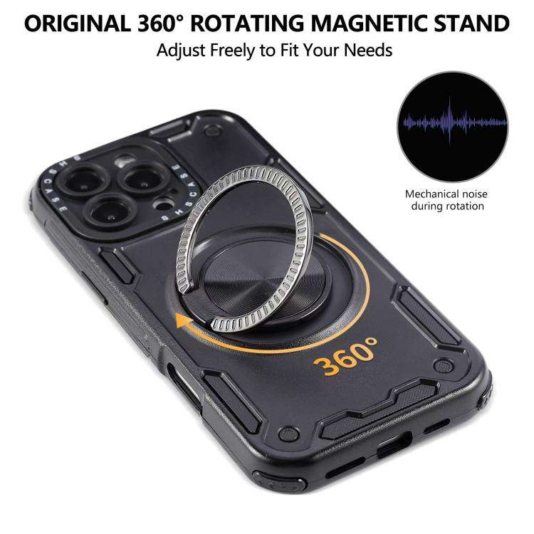 Three-core Mecha 360 Degree Rotation Magnetic Holder Phone Case, For iPhone 12, For iPhone 12 Pro...