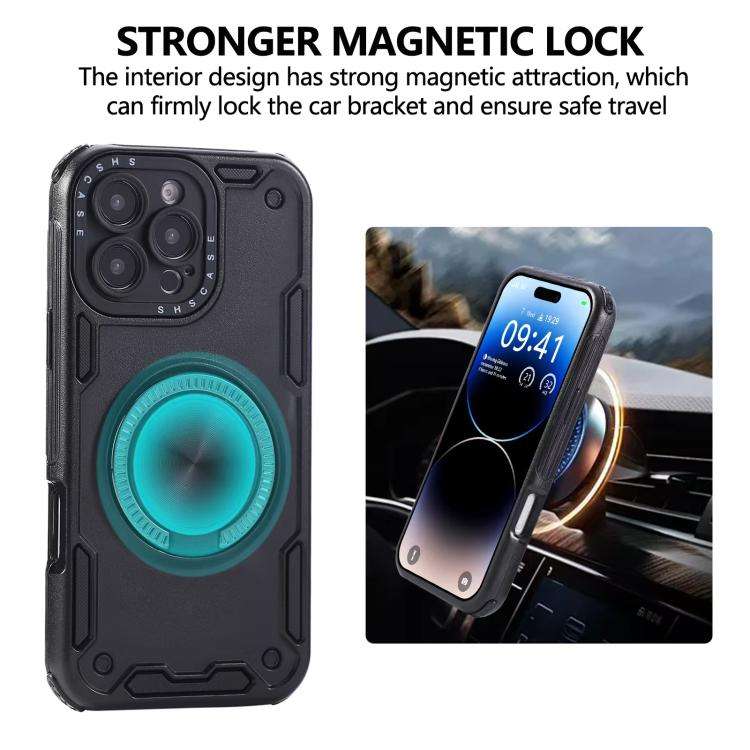 Three-core Mecha 360 Degree Rotation Magnetic Holder Phone Case, For iPhone 12, For iPhone 12 Pro...