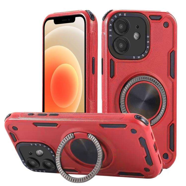Three-core Mecha 360 Degree Rotation Magnetic Holder Phone Case, For iPhone 12, For iPhone 12 Pro...