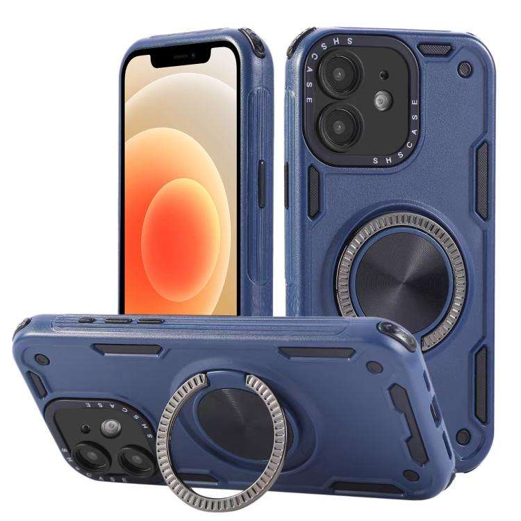 Three-core Mecha 360 Degree Rotation Magnetic Holder Phone Case, For iPhone 12, For iPhone 12 Pro...