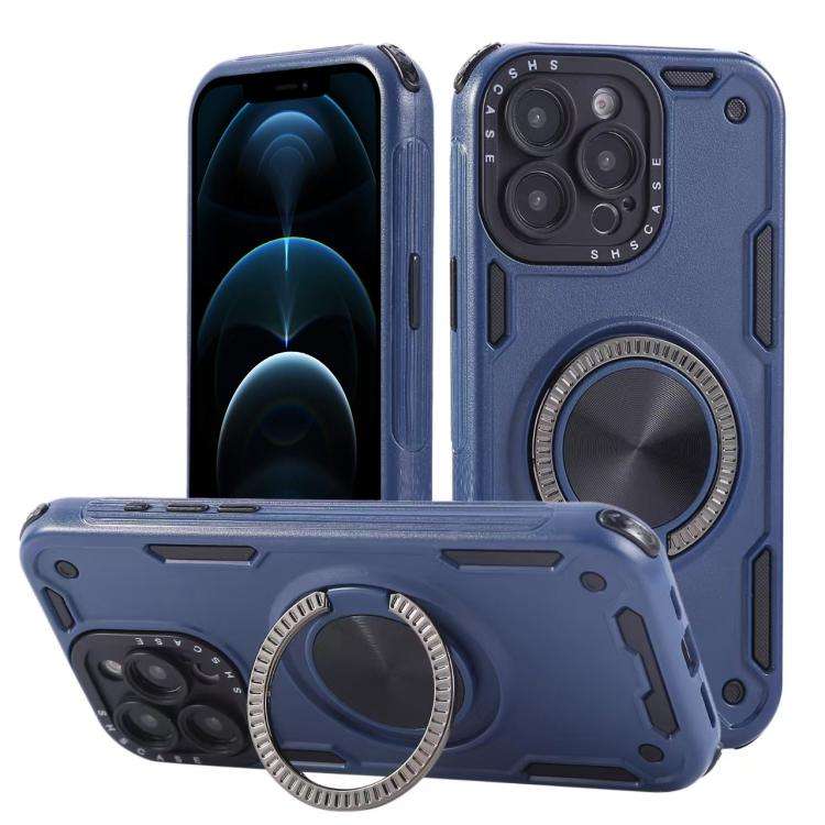 Three-core Mecha 360 Degree Rotation Magnetic Holder Phone Case, For iPhone 12, For iPhone 12 Pro...