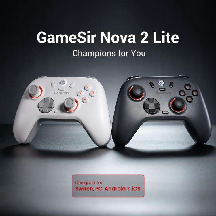 GameSir Nova 2 Lite Tri-Mode Wireless Game Controller for Switch / Steam / PC / iOS / Android, No...