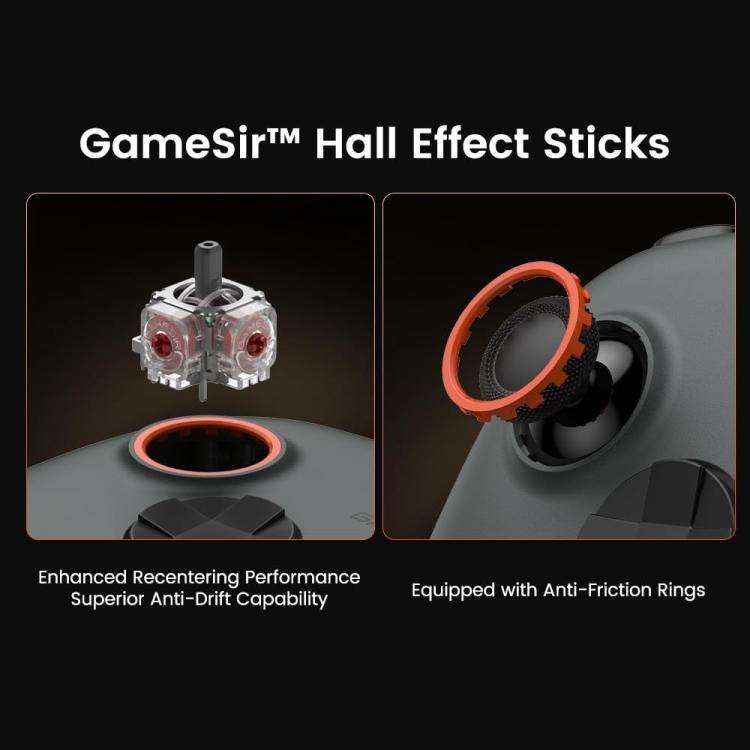 GameSir Nova 2 Lite Tri-Mode Wireless Game Controller for Switch / Steam / PC / iOS / Android, No...