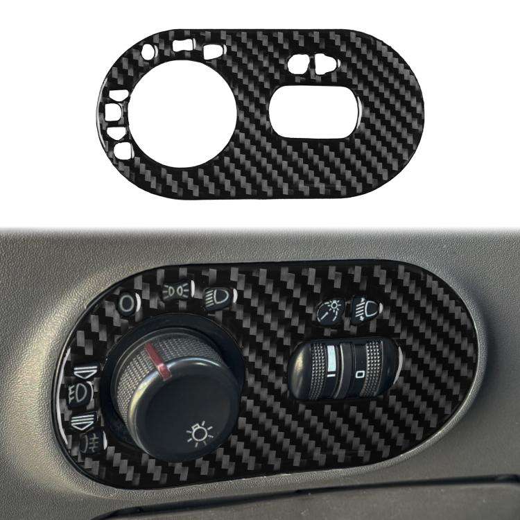 Carbon Fiber Car Headlight Switch Decorative Sticker for SEAT Ibiza 2003-2008, Left Driver, Headl...
