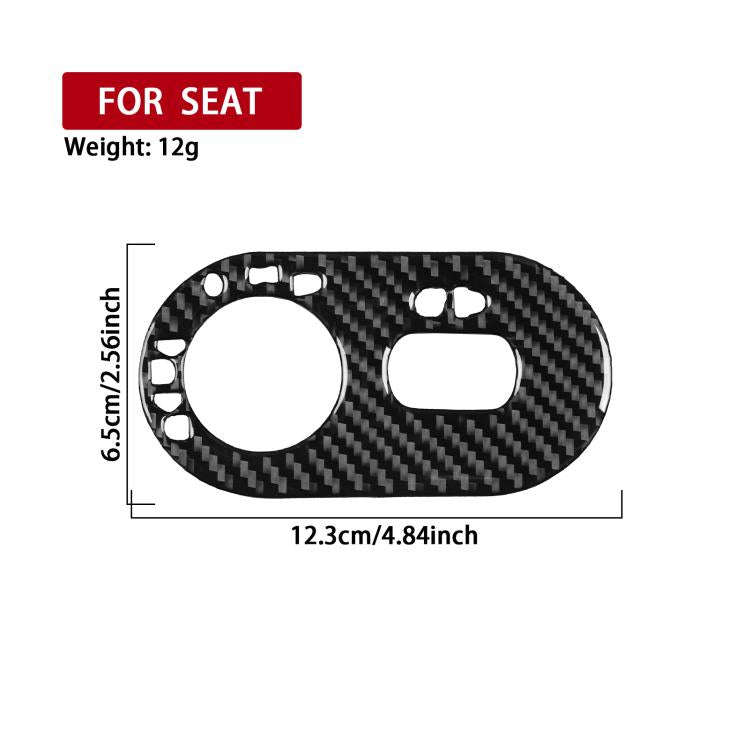 Carbon Fiber Car Headlight Switch Decorative Sticker for SEAT Ibiza 2003-2008, Left Driver, Headl...
