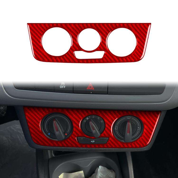 Carbon Fiber Car Air Conditioner Switch Panel A Decorative Sticker for SEAT Ibiza 2009-2014, Left...