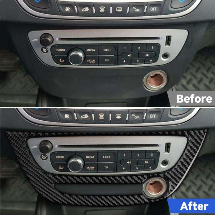 Carbon Fiber Car Air Conditioner Panel A Decorative Sticker for Renault Fluence 2009-2017 / Megan...