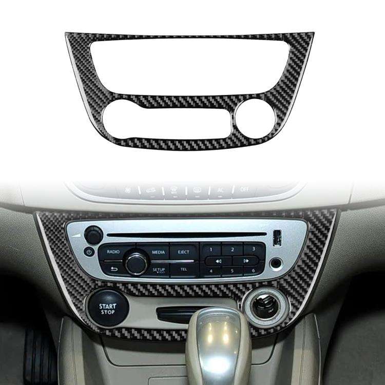 Carbon Fiber Car Air Conditioner Panel B Decorative Sticker for Renault Fluence 2009-2017 / Megan...