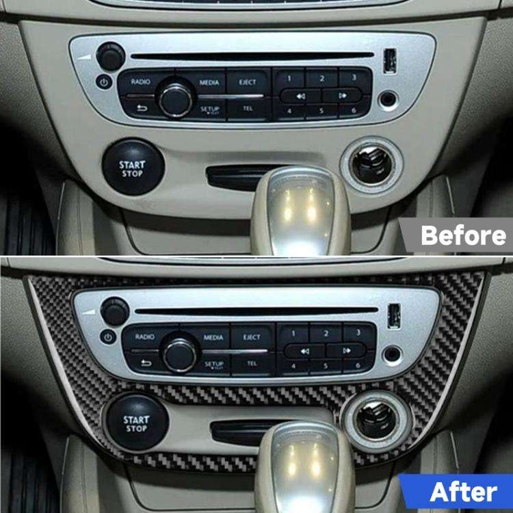 Carbon Fiber Car Air Conditioner Panel B Decorative Sticker for Renault Fluence 2009-2017 / Megan...