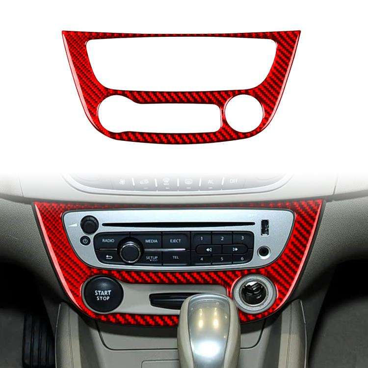 Carbon Fiber Car Air Conditioner Panel B Decorative Sticker for Renault Fluence 2009-2017 / Megan...