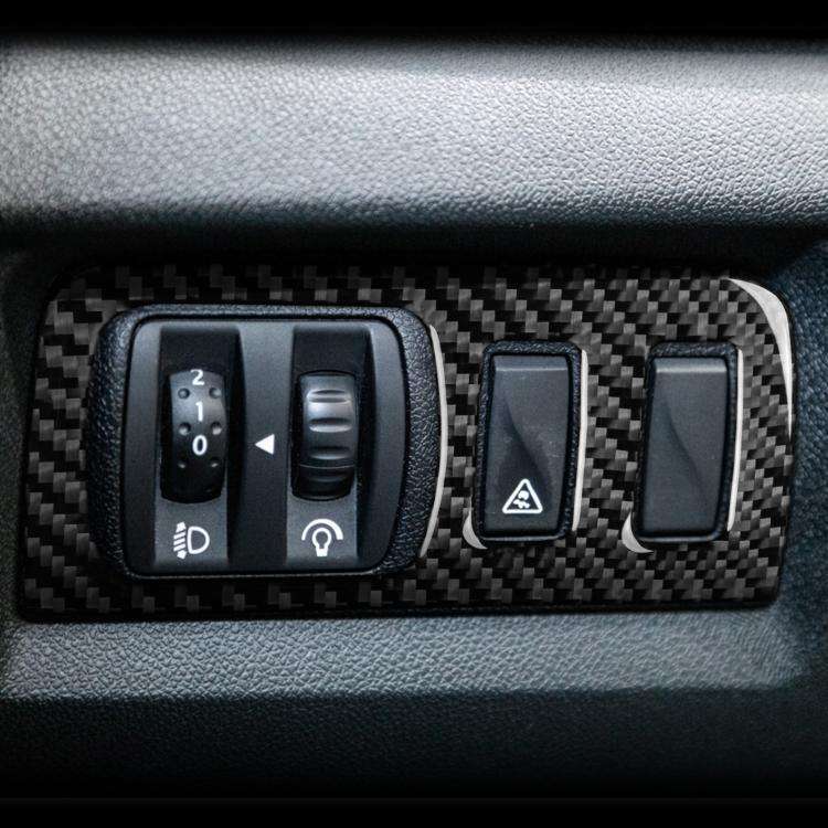 Carbon Fiber Car Headlight Button Frame Decorative Sticker for Renault Fluence 2009-2017 / Megane...