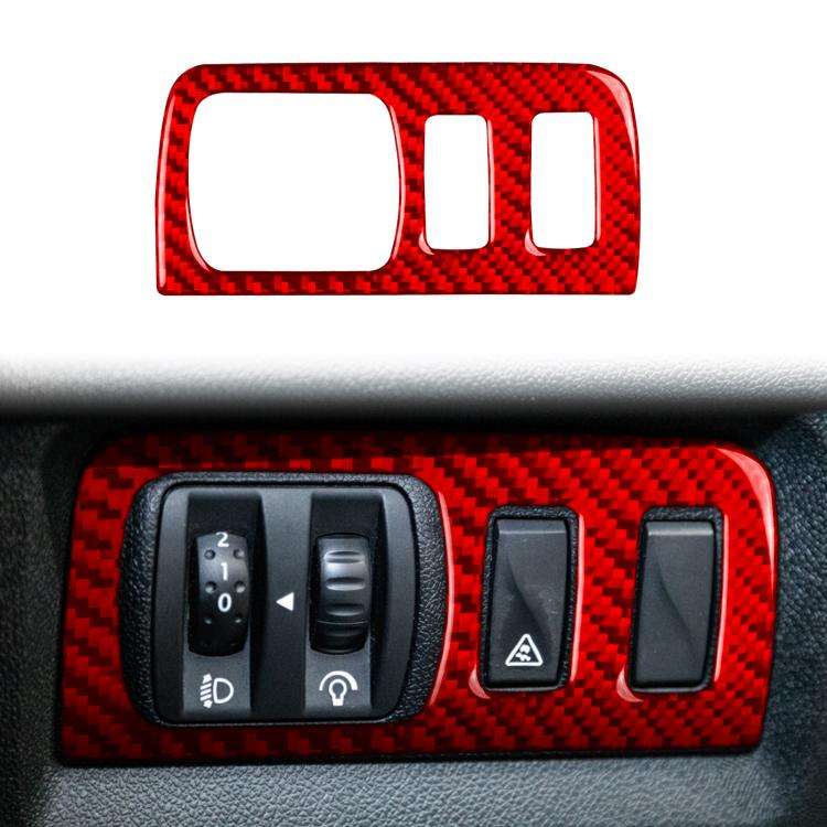 Carbon Fiber Car Headlight Button Frame Decorative Sticker for Renault Fluence 2009-2017 / Megane...