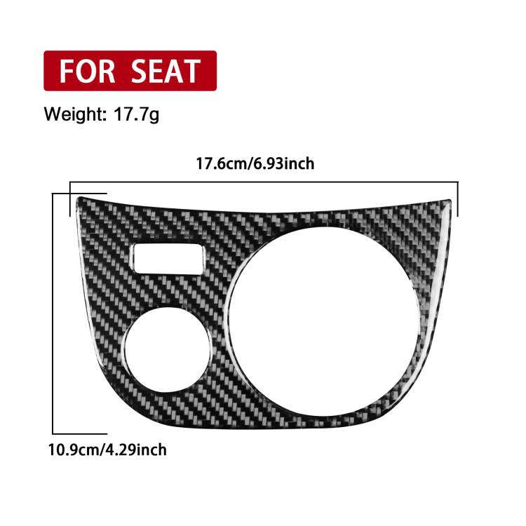 Carbon Fiber Car Water Cup Panel Decorative Sticker for SEAT Leon 2005-2012, Water Cup Panel, Lef...