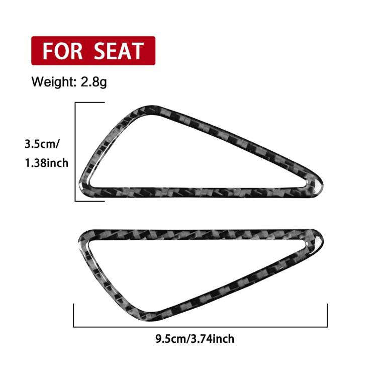 2pcs/Set Carbon Fiber Car Instrument Panel Air Outlet Decorative Sticker for SEAT Leon 2005-2012,...