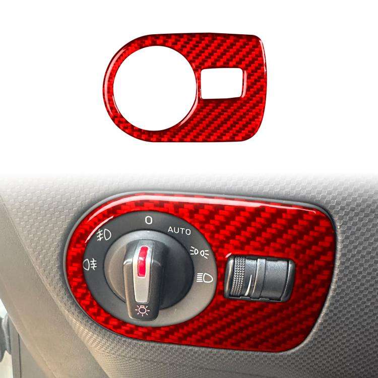 Carbon Fiber Car Headlight Switch Panel Decorative Sticker for SEAT Leon 2005-2012, Headlight Swi...