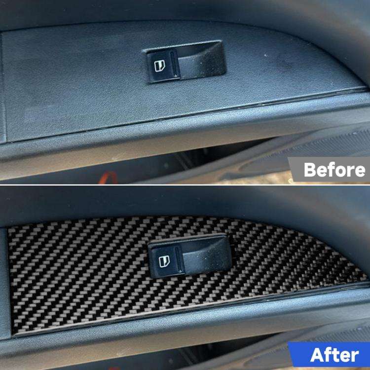 5pcs/Set Carbon Fiber Car Lifting Panel Decorative Sticker for SEAT Leon 2005-2012, Lifting Panel...