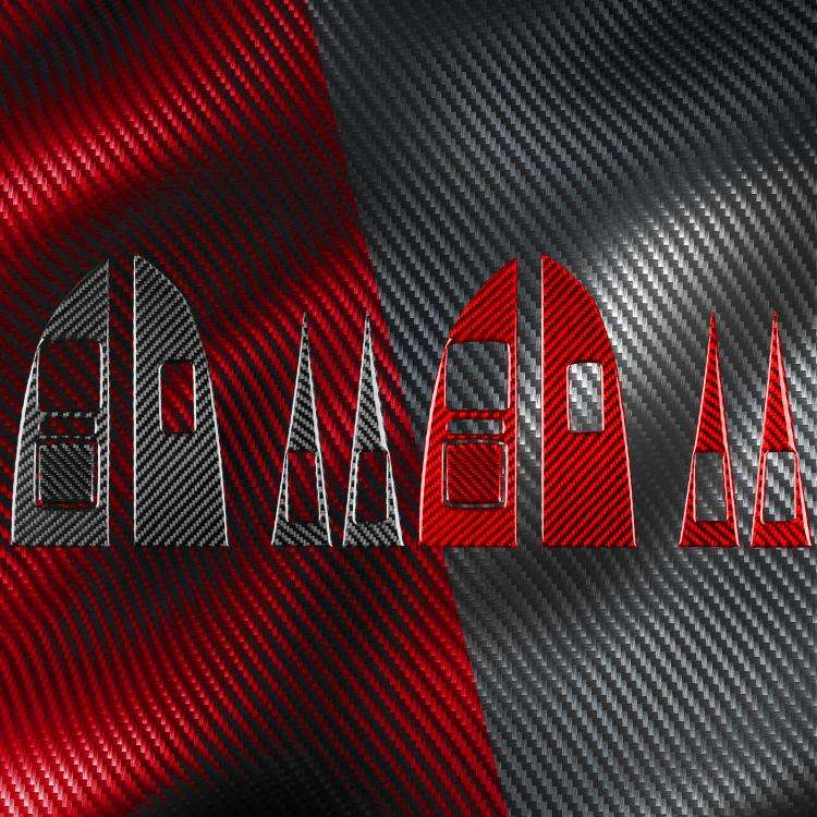 5pcs/Set Carbon Fiber Car Lifting Panel Decorative Sticker for SEAT Leon 2005-2012, Lifting Panel...