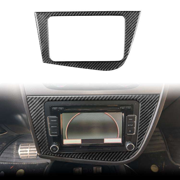 Carbon Fiber Car Center Console Panel Decorative Sticker for SEAT Leon 2005-2012, Center Console ...