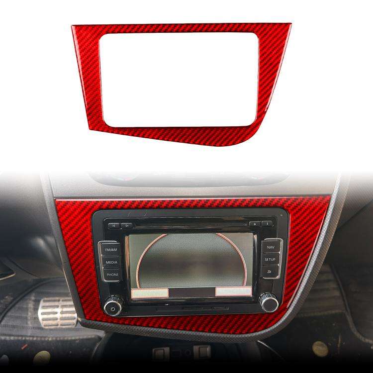Carbon Fiber Car Center Console Panel Decorative Sticker for SEAT Leon 2005-2012, Center Console ...