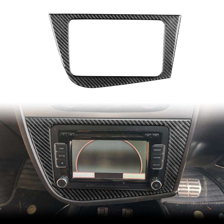 Carbon Fiber Car Center Console Panel Decorative Sticker for SEAT Leon 2005-2012, Center Console ...