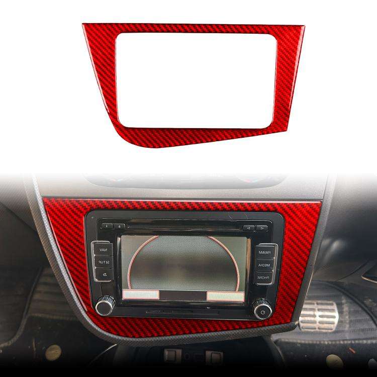 Carbon Fiber Car Center Console Panel Decorative Sticker for SEAT Leon 2005-2012, Center Console ...